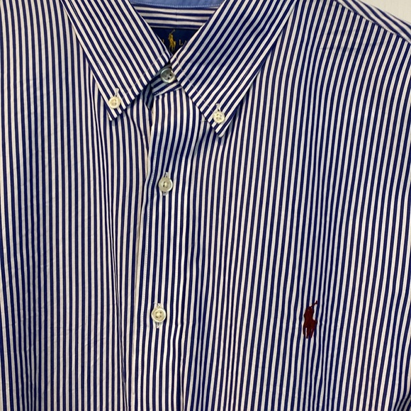 Ralph Lauren Blue Label, long sleeve button down shirt with red pony XL - Picture 2 of 10